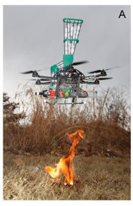 The UAS prototype for fire ignitions, from figure 4 of the paper. Credit, ESA. 