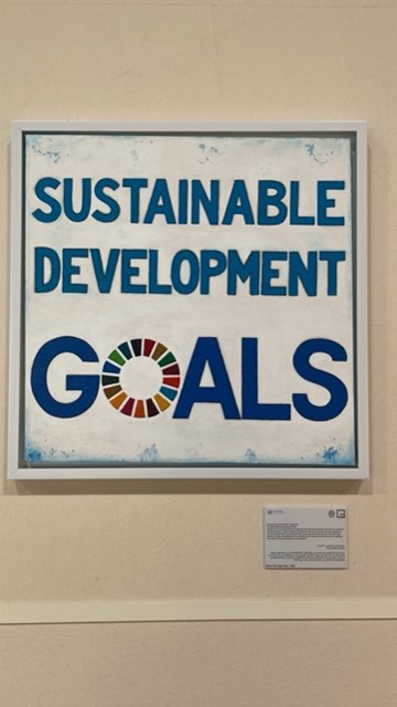 Painting: the text Sustainable Development Goals