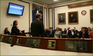 ESA File Photo: Stanley and Opperman interact with congressional briefing attendees