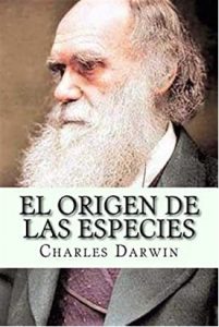 The cover of Darwin's "Origin of Species" in Spanish. Text reads "El Origen de las Especies"