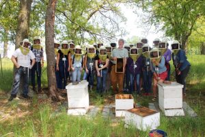 The SEEDS Leadership Meeting visits honey bees with Sam Droge at the US Geological Survey's Patuxent Wildlife Research Center. Credit, ESA.