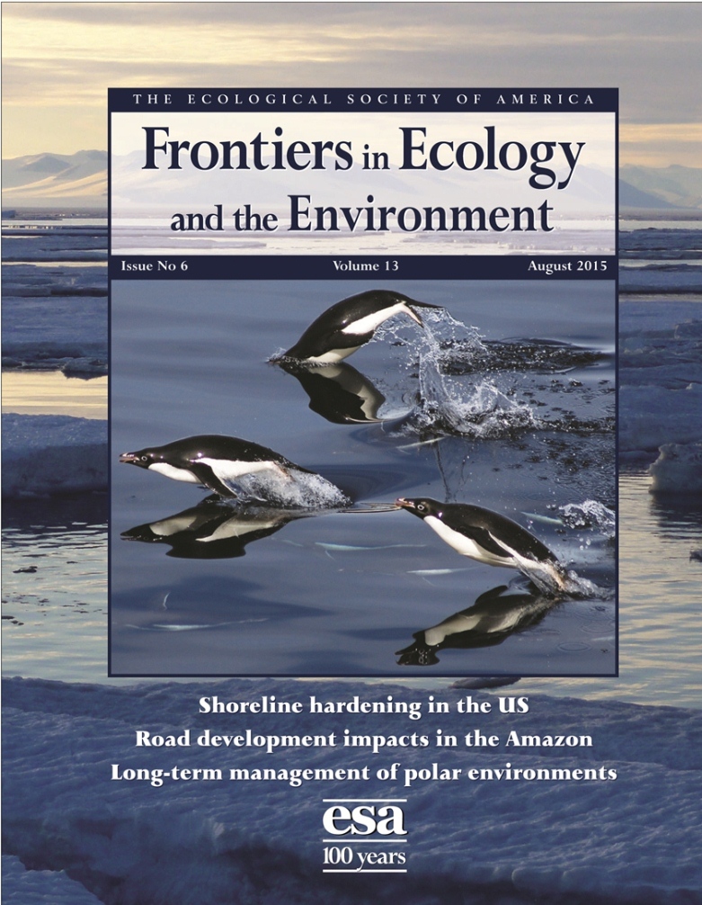 Cover picture: Although climate change poses the largest anthropogenic threat to the Arctic and Antarctic, other impacts — including pollution, fisheries overharvesting, and invasive species — must not be overlooked. Applying lessons learned from ecosystem management at both poles may help to mitigate regional environmental risks and conserve species, such as the Adélie penguin (Pygoscelis adeliae).