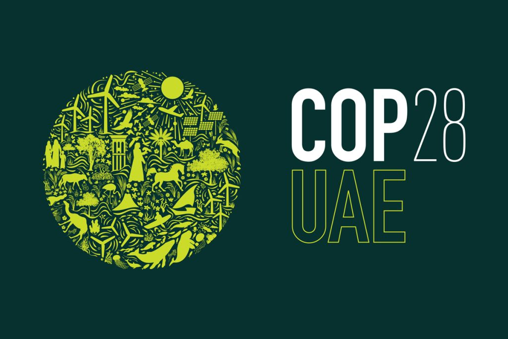 Official logo of COP 28 in the UAE.
