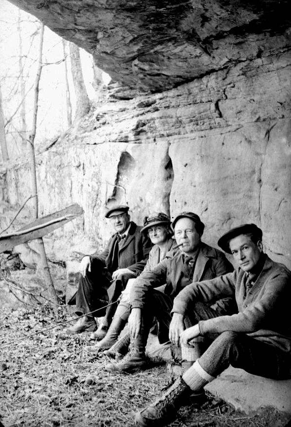Mary M. Steagall (2nd from left); H.C. Cowles (3rd from left); Miller; Hines at Ozark, Illinois.  American Environmental Photographs Collection, AEP-ILS329, Department of Special Collections, University of Chicago Library.