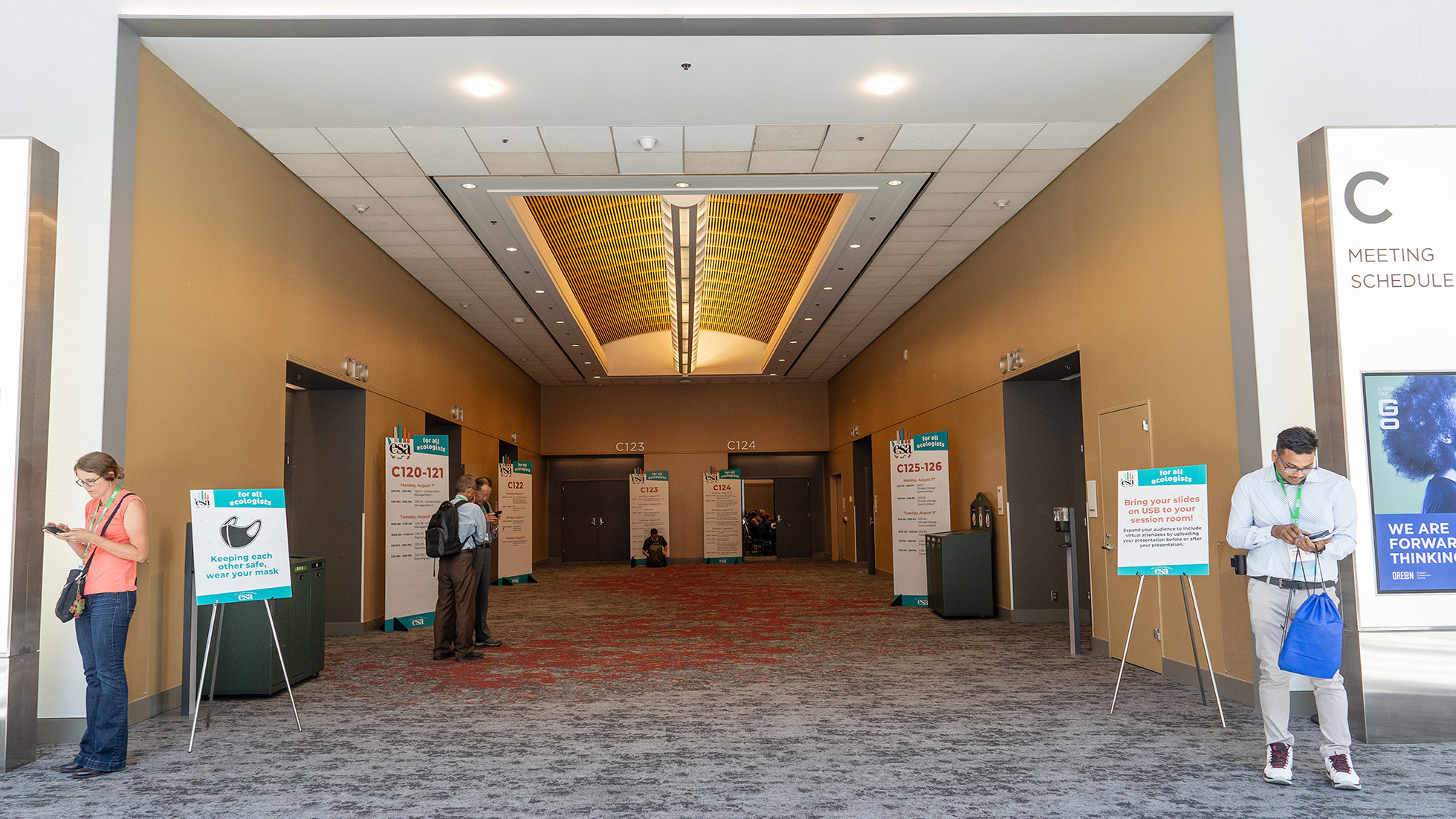 The entrance to session halls from the 2023 annual meeting.