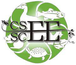 Logo for the C S E E includes the letters across a green circle featuring a duck, fish, turtle, scurrile and a couple of leaves overlaying. 