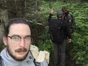 selfie with bird survey team