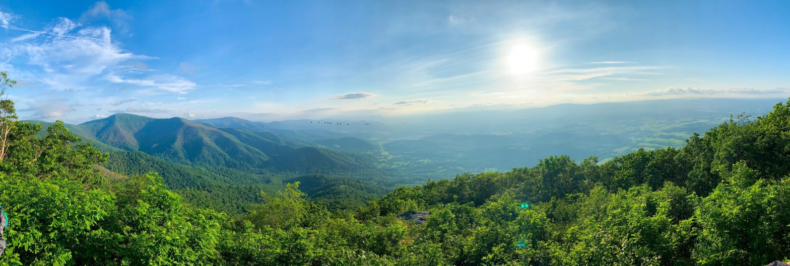 The view from Miller's Head Trail at Shenandoah National Park (Photo Credit: Rowan Fay, 2022)