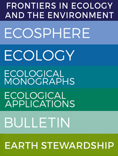 This image represents the journal cover logo for each journal in the ESA portfolio.