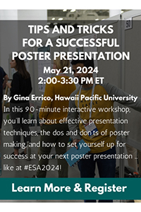 Thumbnail promotional image for the webinar, "Tips and Tricks for a Successful Poster Presentation"
