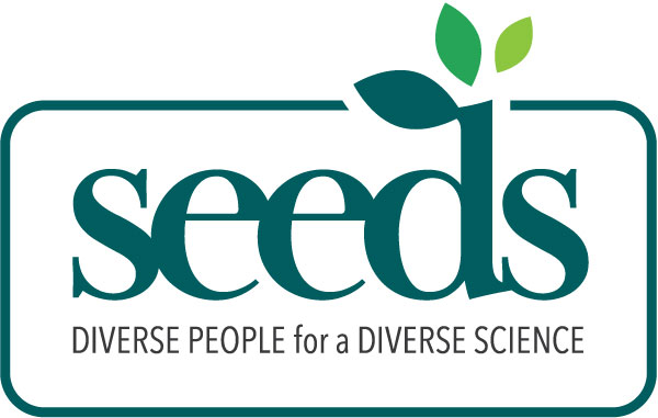 The offical SEEDS Logo is egg shaped and horizontally oriented green lettering spelled s e e e d s .